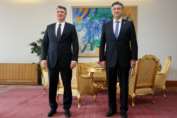 Susret Milanovića i Plenkovića na Pantovčaku 2020.