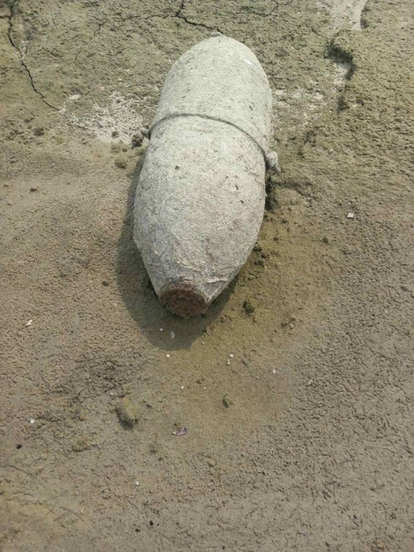 Avionska bomba iz II. svjetskog rata na obali Dunava