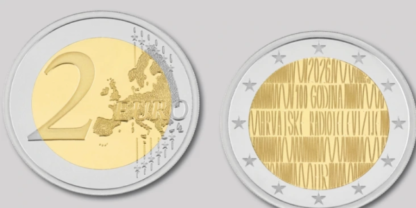 Počelo preuzimanje prigodnih kovanica eura u povodu 100 godina HRT-a