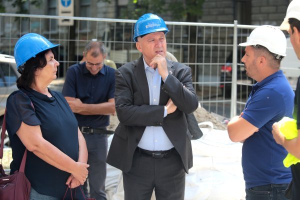 Branko Bačić na gradilištu u Zagrebu