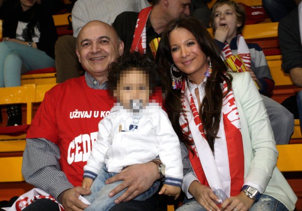 S Ljubom Jurčiće i sinom na košarkaškoj utakmici ABA lige 22 kolo, Cedevita - Maccabi 2012. godine