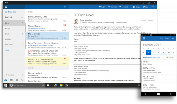 Outlook za Windows 10 Microsoft