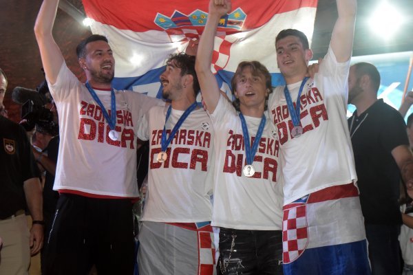 Danijel Subašić, Šime Vrsaljko, Luka Modrić i Dominik Livaković