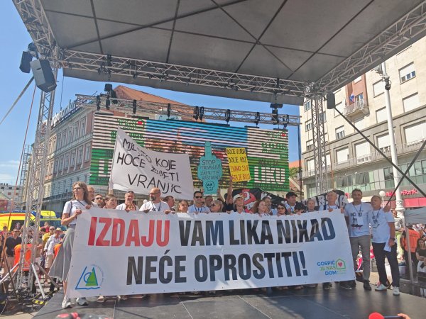 Prosvjed Hodaj za Liku, hodaj za Hrvatsku u Zagrebu