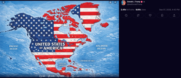 Trumpova objava na Truth Socialu