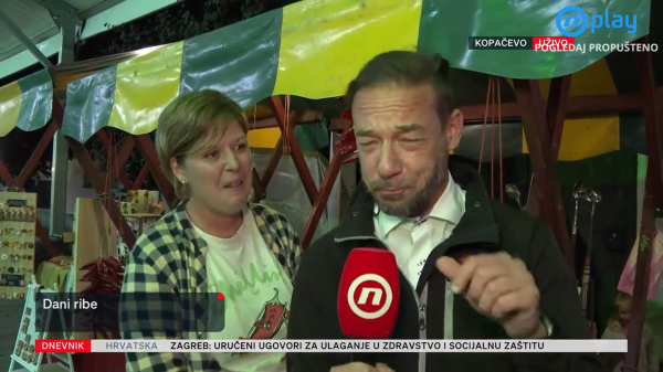 Reporter Tin Kovačić na Danima ribe