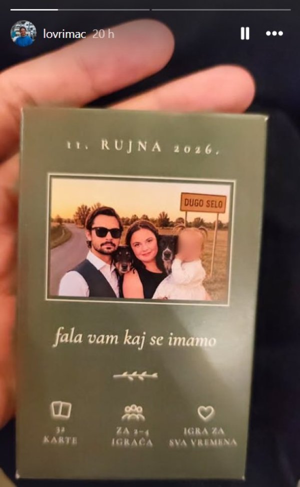 Objava Lovre Rimna o vjenčanju Korana Ugrine i Tina Rožmana
