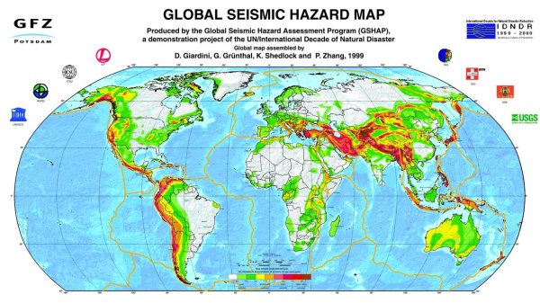 Globalna karta zona rizika od potresa