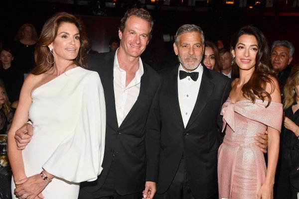 Cindy Crawford, Rande Gerber, George Clooney, Amal Clooney