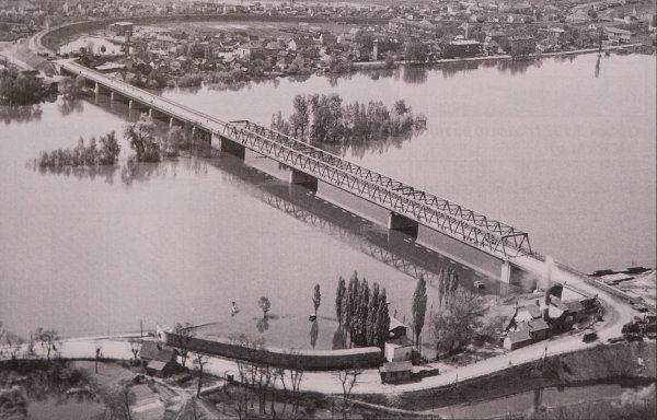 Most preko Save nakon druge rekonstrukcije 1961.