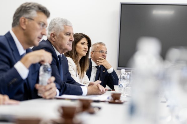 Andrej Plenković, Dragan Čović i Darijana Filipović