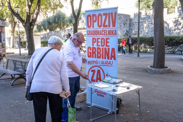 Skupljanje potpisa za opoziv Peđe Grbina