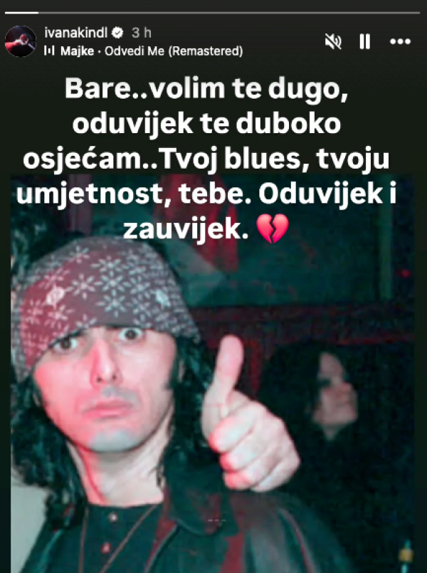 Objava Ivane Kindl o Goranu Baretu