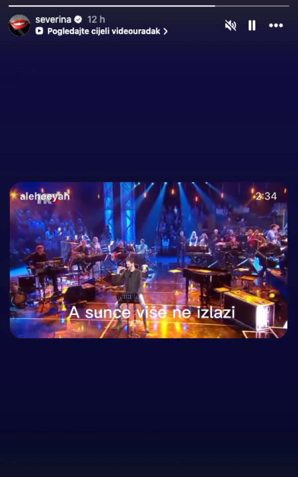 Severina, objava u čast Goranu Baretu