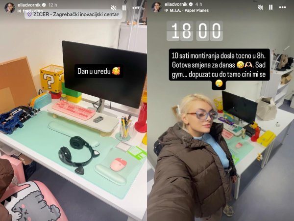 Ella Dvornik pokazala kako izgleda njezin ured
