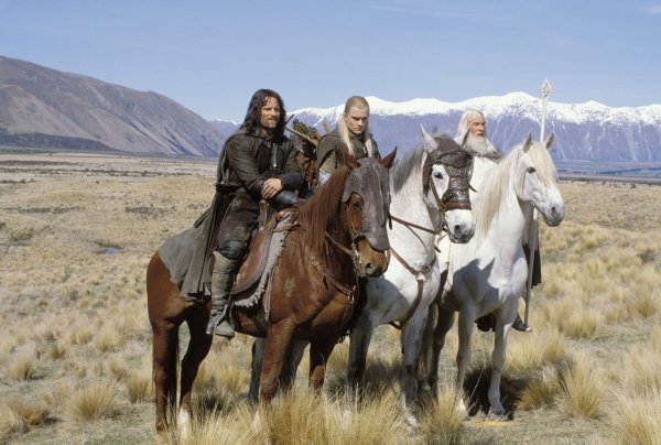 Viggo Mortensen, Orlando Bloom i Sir Ian McKellen u filmu 'Gospodar prstenova: Dvije kule'