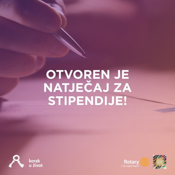Otvoren natječaj za nove stipendije akcije ‘Korak u život'