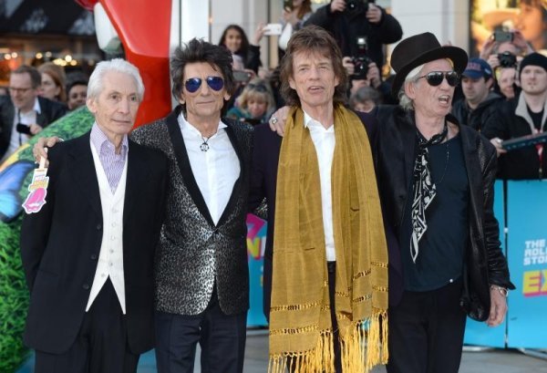 Mick Jagger, Keith Richards,Ronnie Wood i Charlie Watts jučer ispred galerije Saatchi
