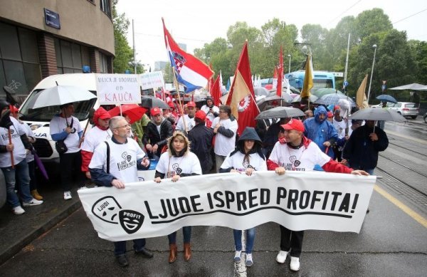 Sindikalna prosvjedna povorka