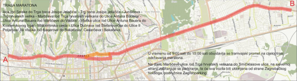 Trasa 25. Zagreb maratona Zagreb Maraton - detaljnije na zagreb-marathon.com