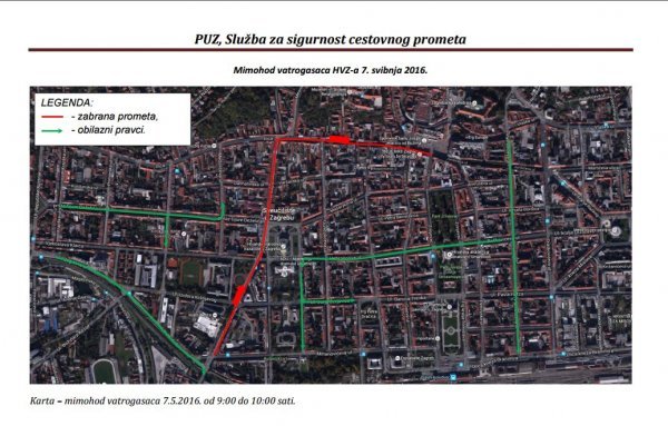 Karta svečanog mimohoda vatrogasaca PUZ