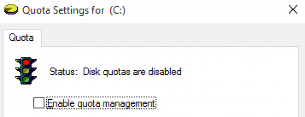 Quota Settings, Windows 10 tportal.hr