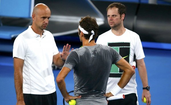 Ivan Ljubičić, Severin Luthi i Roger Federer