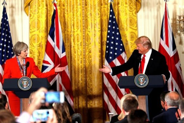 Theresa May i Donald Trump