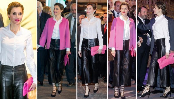Kraljica Letizia u crnim hlačama culotte Profimedia
