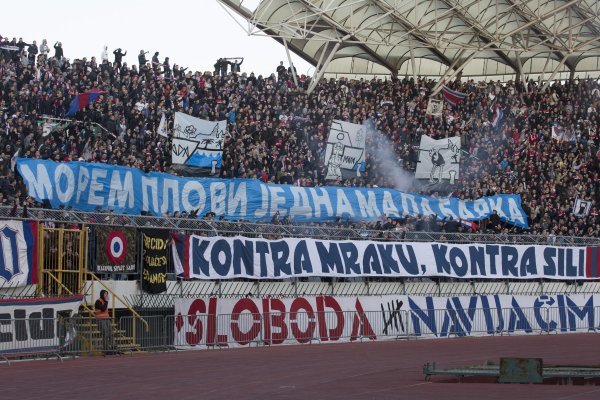 Hajduk - Rijeka, transparent