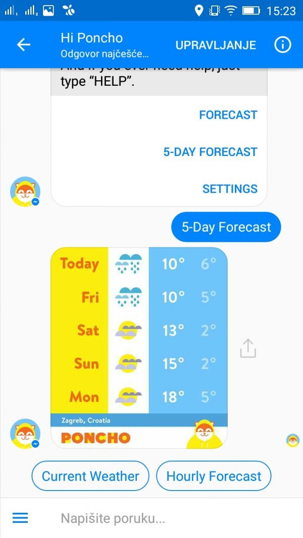 Poncho the Weathercat Screenshot/Facebook Messenger