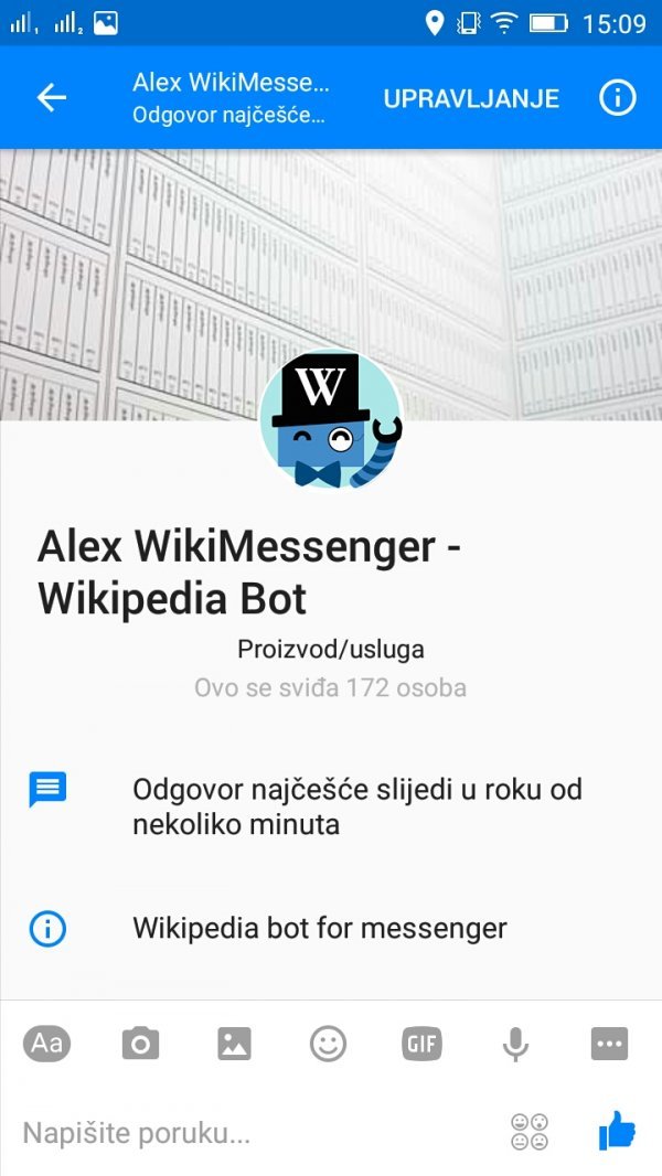 Alex WikiMessenger Screenshot/Facebook Messenger