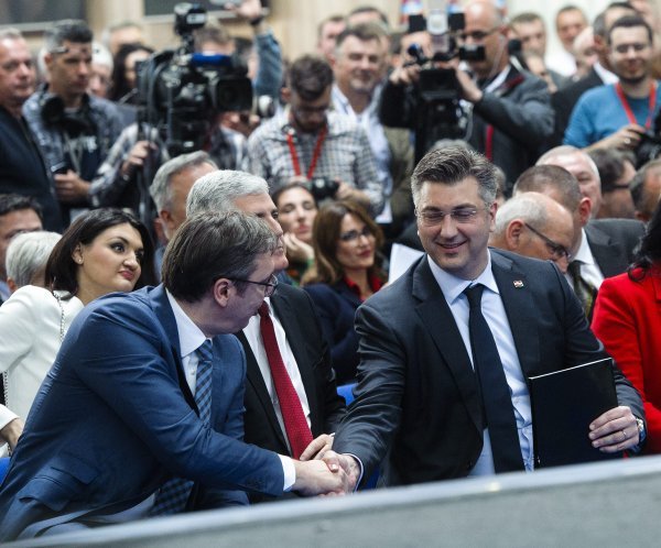 Aleksandar Vučić i Andrej Plenković