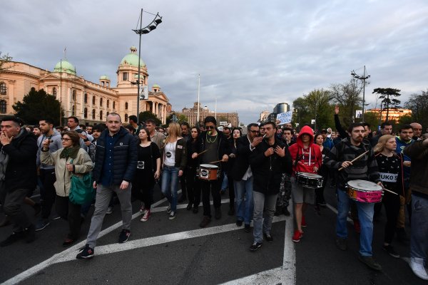 Prosvjed protiv Vučića u Beogradu