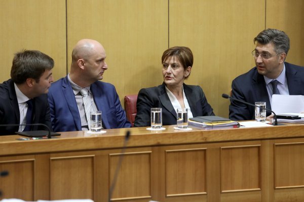 Tomislav Ćorić, Tomislav Tolušić, Martina Dalić i Andrej Plenković