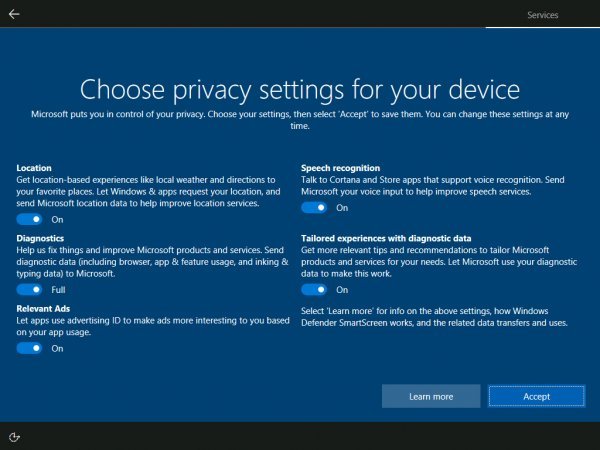 Privatnost u Windowsima 10 s novim sigurnosnim postavkama