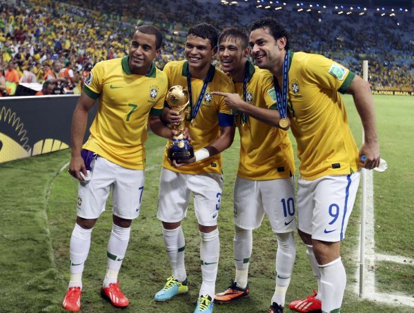 Lucas, Thiago Silva, Neymar i Fred