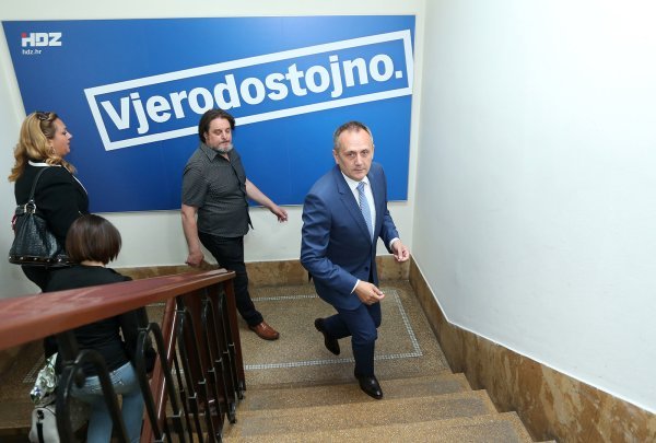 Zagreb: Drago Prgomet stigao u središnjicu HDZ-a na Trgu žrtava fašizma