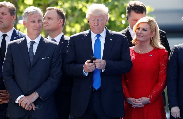 Kolinda Grabar Kitarović i Donald Trump