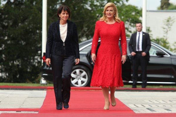 Predsjednica RH Kolinda Grabar-Kitarovic primila u sluzbeni posjet predsjednicu Svicarske Konfederacije Doris Leuthard