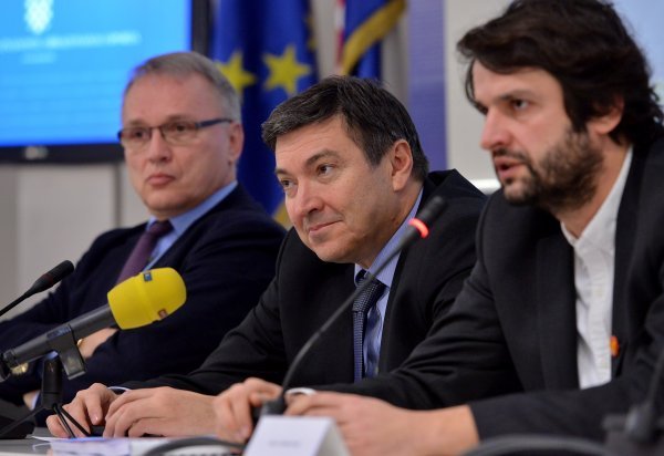Bivši predsjednik PSP-a Neven Budak, Vedran Mornar i Boris Jokić