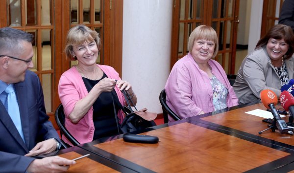 Goran Beus Richembergh, Vesna Pusić, Anka Mrak Taritaš i Nada Turina Đurić