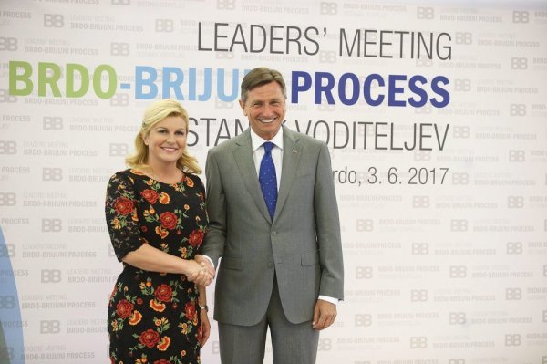 Borut Pahor i hrvatska predsjednica Kolinda Grabar Kitarović