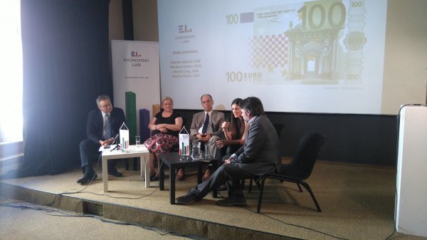 Zdenko Adrović, Marijana Ivanov, Maroje Lang, Marina Tkalec i Velimir Šonje