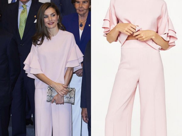 Kraljica Letizia nosi bluzu i hlače brenda Zara