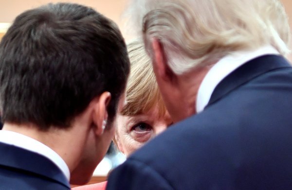 Emmanul  Macron, Angela Merkel i Donald Trump nisu složni u stavovima o klimatskim promjenama