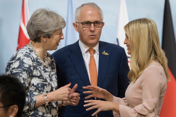 Theresa May, Malcolm Turnbull, Ivanka Trump