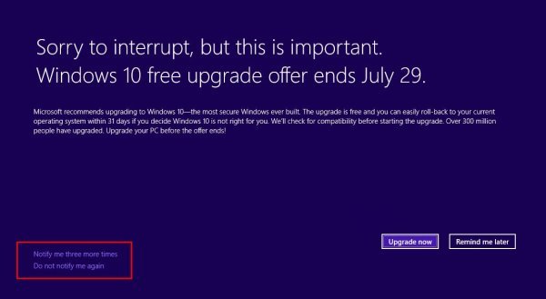 Obavijest koju će uskoro vidjeti korisnici operativnih sustava Windows 7 i Windows 8.1 Microsoft