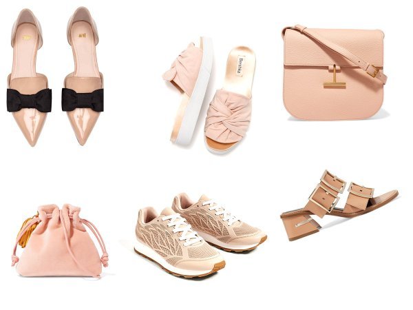 Cipele i torbe u nijansi nude