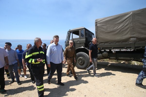 Plenković na požarištu iznad Podstrane